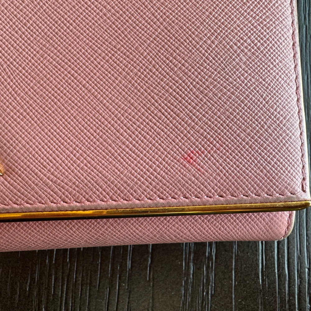 Prada Pink Saffiano Leather Wallet - Picture 3 of 7